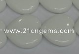 CPB107 15.5 inches 25*25mm heart white porcelain beads wholesale