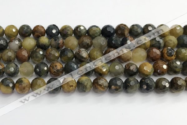 CPB1077 15.5 inches 8mm faceted round natural pietersite beads