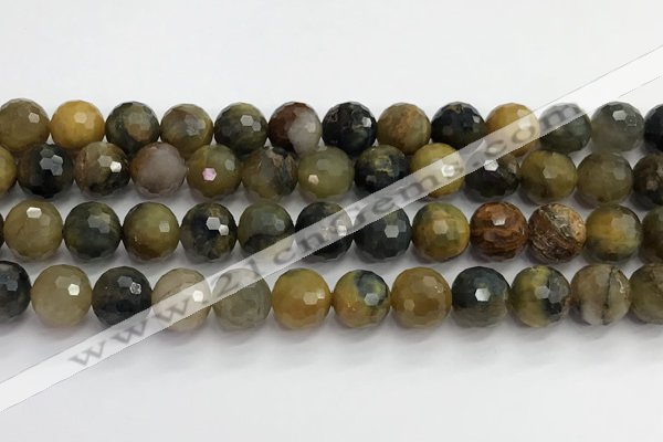 CPB1079 15.5 inches 12mm faceted round natural pietersite beads