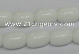 CPB12 15.5 inches 12*16mm drum white porcelain beads wholesale