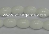 CPB17 15.5 inches 10*14mm rice white porcelain beads wholesale