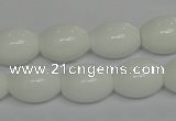 CPB18 15.5 inches 12*16mm rice white porcelain beads wholesale