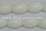 CPB20 15.5 inches 15*20mm rice white porcelain beads wholesale