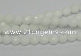 CPB32 15.5 inches 6mm faceted round white porcelain beads wholesale