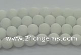 CPB410 15.5 inches 4mm round matte white porcelain beads