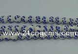 CPB502 15.5 inches 8mm round Painted porcelain beads