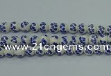 CPB504 15.5 inches 12mm round Painted porcelain beads