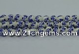 CPB512 15.5 inches 8mm round Painted porcelain beads