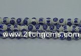 CPB532 15.5 inches 8mm round Painted porcelain beads