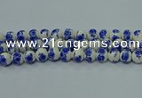 CPB541 15.5 inches 6mm round Painted porcelain beads