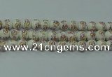 CPB572 15.5 inches 8mm round Painted porcelain beads