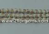 CPB575 15.5 inches 14mm round Painted porcelain beads
