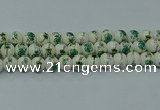 CPB583 15.5 inches 10mm round Painted porcelain beads