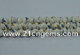 CPB592 15.5 inches 8mm round Painted porcelain beads