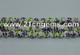 CPB625 15.5 inches 14mm round Painted porcelain beads