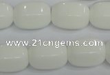 CPB68 15.5 inches 15*20mm drum white porcelain beads wholesale