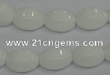 CPB70 15.5 inches 12*16mm rice white porcelain beads wholesale