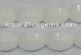 CPB71 15.5 inches 13*18mm rice white porcelain beads wholesale