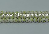 CPB722 15.5 inches 8mm round Painted porcelain beads