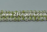 CPB725 15.5 inches 14mm round Painted porcelain beads
