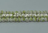 CPB725 15.5 inches 14mm round Painted porcelain beads