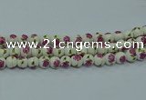 CPB743 15.5 inches 10mm round Painted porcelain beads