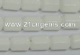 CPB75 15.5 inches 10*14mm column white porcelain beads wholesale