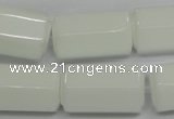 CPB78 15.5 inches 15*25mm column white porcelain beads wholesale