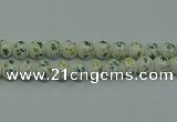 CPB782 15.5 inches 8mm round Painted porcelain beads