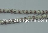 CPB792 15.5 inches 8mm round Painted porcelain beads