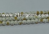 CPB801 15.5 inches 6mm round Painted porcelain beads