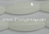 CPB82 15.5 inches 15*40mm rice white porcelain beads wholesale