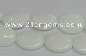 CPB87 15.5 inches 13*18mm oval white porcelain beads wholesale