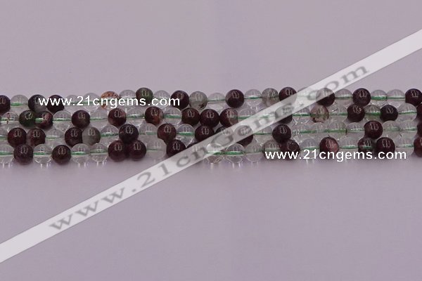 CPC02 15.5 inches 6mm round green phantom quartz beads wholesale