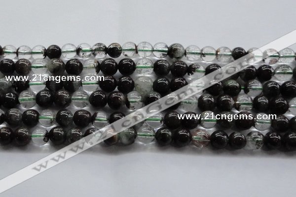 CPC03 15.5 inches 8mm round green phantom quartz beads wholesale