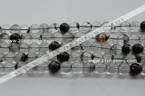 CPC04 15.5 inches 10mm round green phantom quartz beads wholesale