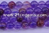 CPC600 15.5 inches 4mm round purple phantom quartz beads