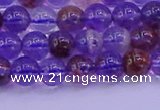 CPC601 15.5 inches 6mm round purple phantom quartz beads