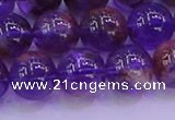 CPC603 15.5 inches 10mm round purple phantom quartz beads