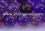 CPC604 15.5 inches 12mm round purple phantom quartz beads
