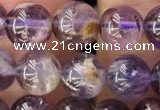 CPC611 15.5 inches 8mm round purple phantom quartz beads