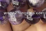 CPC613 15.5 inches 12mm round purple phantom quartz beads