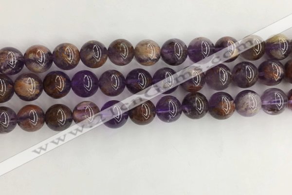 CPC662 15.5 inches 10mm round purple phantom quartz beads