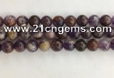 CPC663 15.5 inches 12mm round purple phantom quartz beads