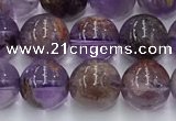 CPC665 15.5 inches 6mm round purple phantom quartz beads wholesale