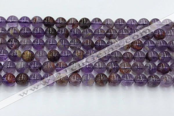 CPC665 15.5 inches 6mm round purple phantom quartz beads wholesale