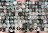 CPC727 15 inches 6mm round green phantom quartz beads wholesale