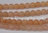 CPE02 15.5 inches 6mm round peach stone beads wholesale