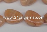 CPE28 15.5 inches 15*20mm teardrop peach stone beads wholesale