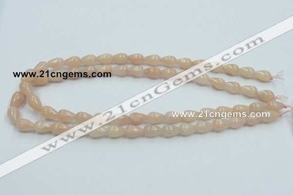 CPI01 15.5 inches 8*12mm teardrop pink aventurine jade beads